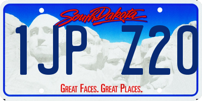 SD license plate 1JPZ20