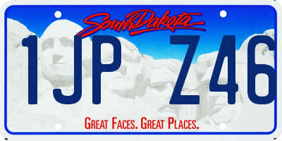 SD license plate 1JPZ46