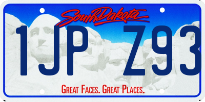 SD license plate 1JPZ93