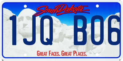 SD license plate 1JQB06