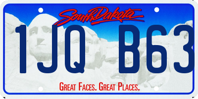 SD license plate 1JQB63