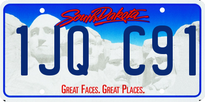 SD license plate 1JQC91