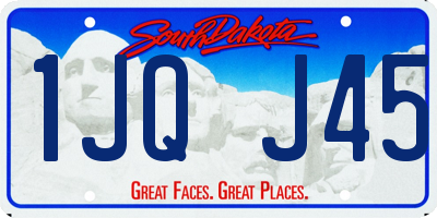 SD license plate 1JQJ45