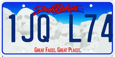 SD license plate 1JQL74