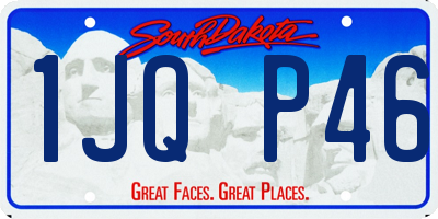 SD license plate 1JQP46