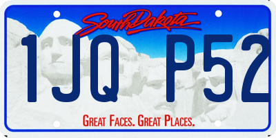 SD license plate 1JQP52