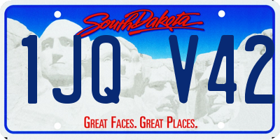 SD license plate 1JQV42