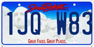 SD license plate 1JQW83
