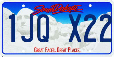 SD license plate 1JQX22