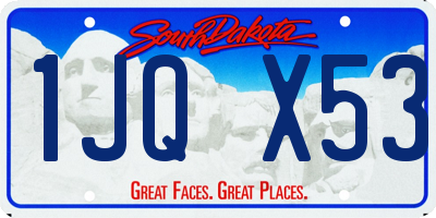 SD license plate 1JQX53