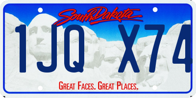 SD license plate 1JQX74