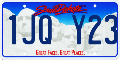 SD license plate 1JQY23