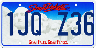 SD license plate 1JQZ36