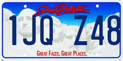 SD license plate 1JQZ48