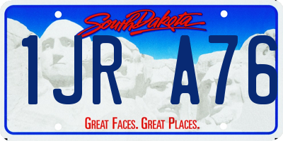 SD license plate 1JRA76