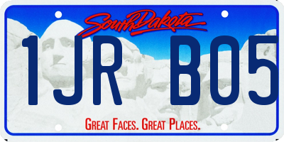 SD license plate 1JRB05