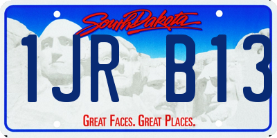SD license plate 1JRB13