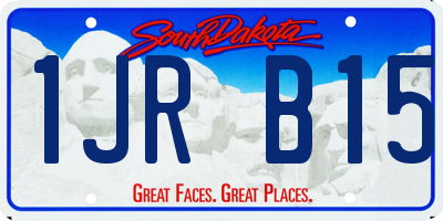SD license plate 1JRB15
