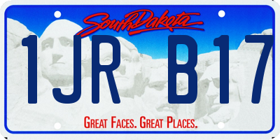 SD license plate 1JRB17