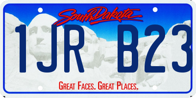 SD license plate 1JRB23