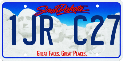 SD license plate 1JRC27