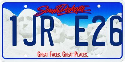 SD license plate 1JRE26