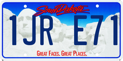 SD license plate 1JRE71