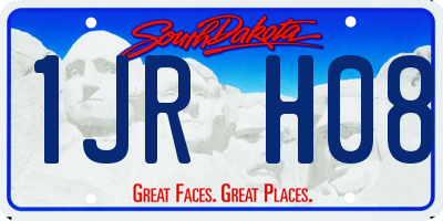 SD license plate 1JRH08