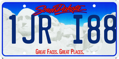 SD license plate 1JRI88