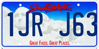 SD license plate 1JRJ63