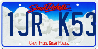 SD license plate 1JRK53