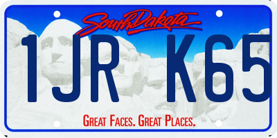 SD license plate 1JRK65