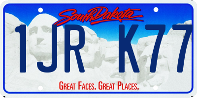 SD license plate 1JRK77