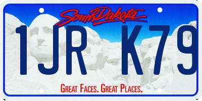 SD license plate 1JRK79