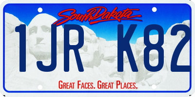 SD license plate 1JRK82