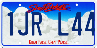 SD license plate 1JRL44