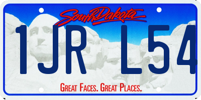SD license plate 1JRL54