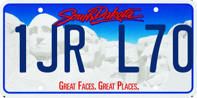 SD license plate 1JRL70