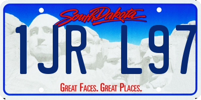 SD license plate 1JRL97