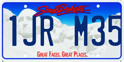 SD license plate 1JRM35
