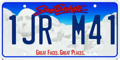 SD license plate 1JRM41