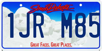 SD license plate 1JRM85