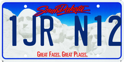 SD license plate 1JRN12