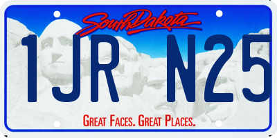 SD license plate 1JRN25