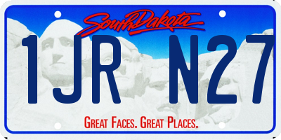 SD license plate 1JRN27