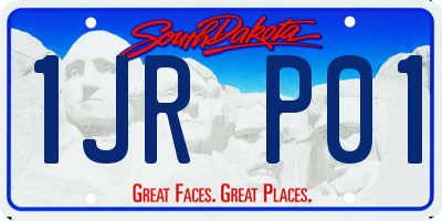 SD license plate 1JRP01