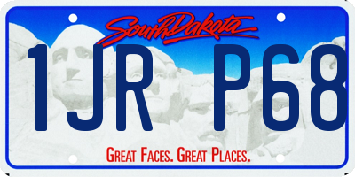 SD license plate 1JRP68