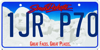 SD license plate 1JRP70