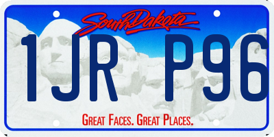 SD license plate 1JRP96