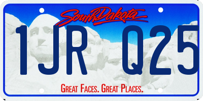 SD license plate 1JRQ25